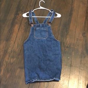 Denim overall dress